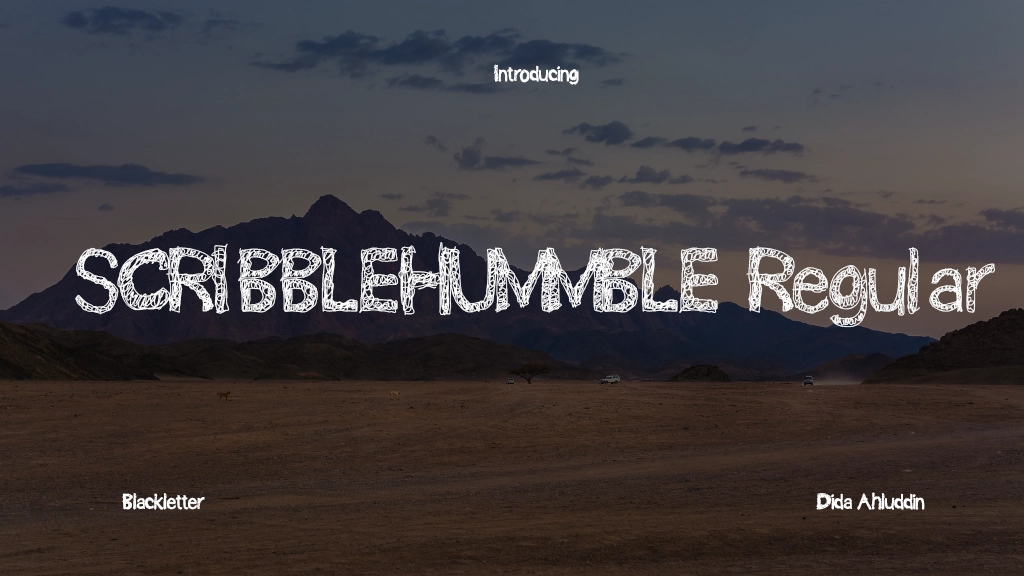 SCRIBBLEHUMMBLE Regular Font Sample Image 1