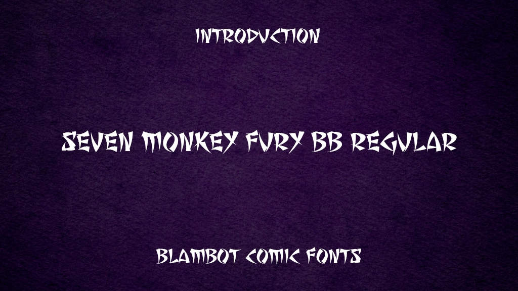 Seven Monkey Fury BB Regular Font Sample Images  1