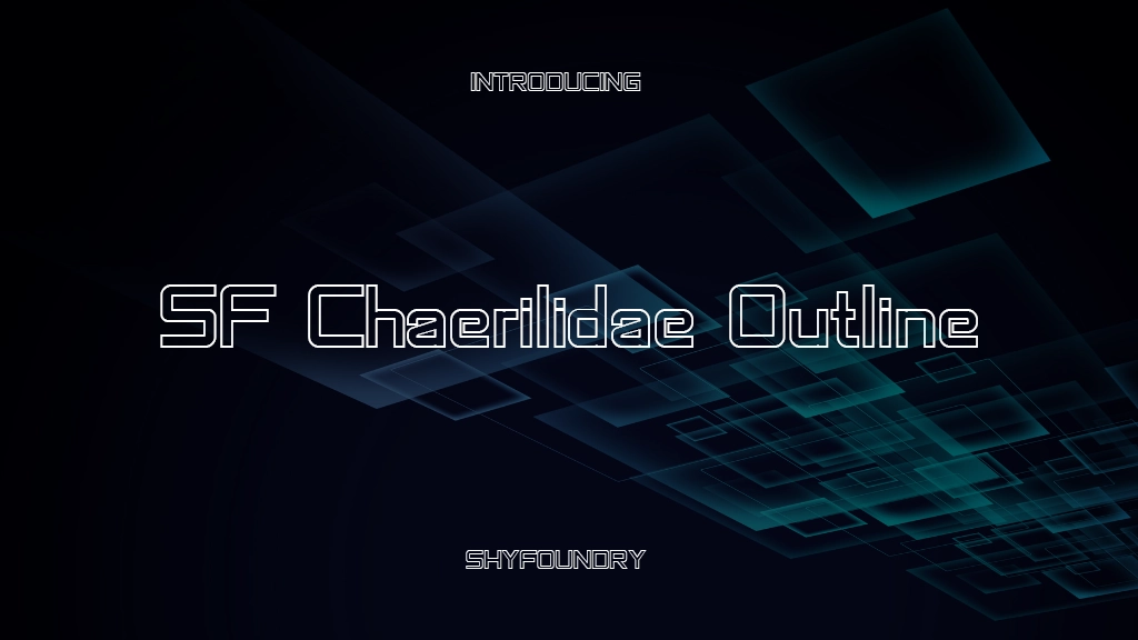 SF Chaerilidae Outline Font Sample Images  1