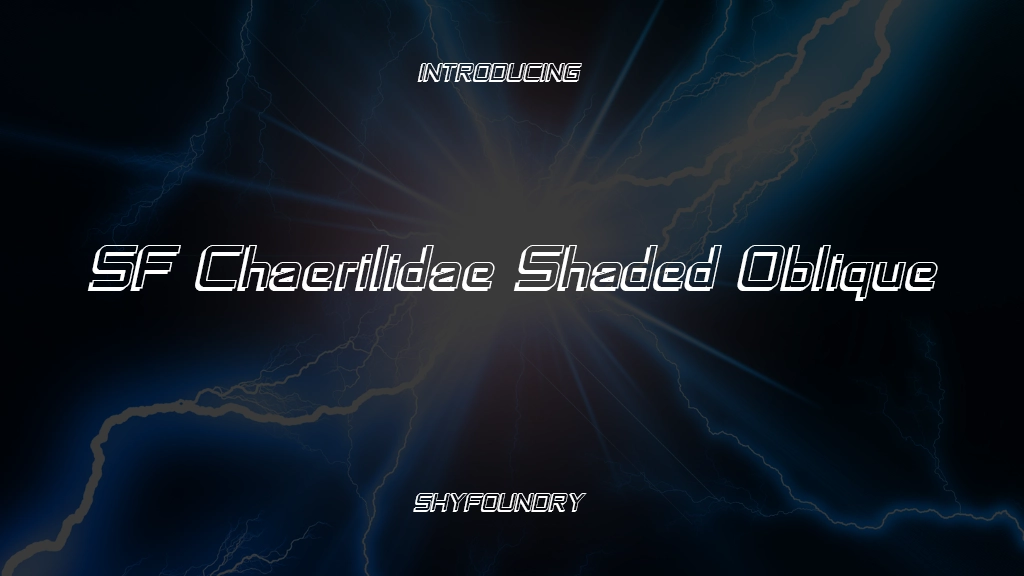 SF Chaerilidae Shaded Oblique Font Sample Images  1