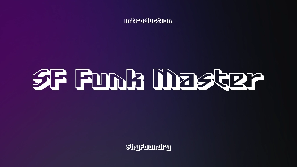 SF Funk Master Font Sample Image 1