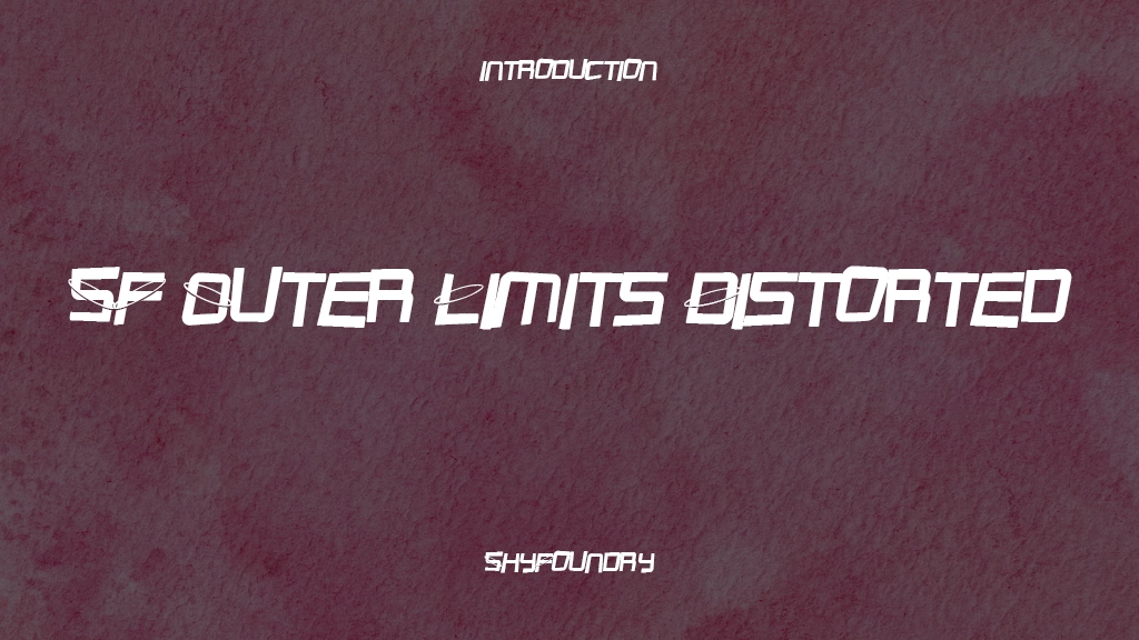 SF Outer Limits Distorted Font Sample Image 1