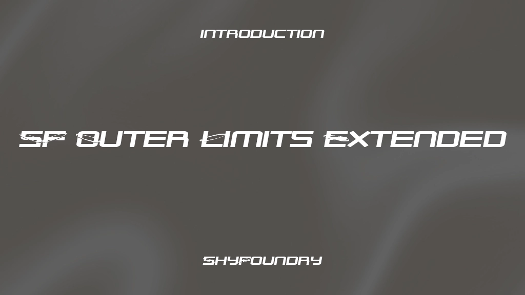 SF Outer Limits Extended Font Sample Image 1