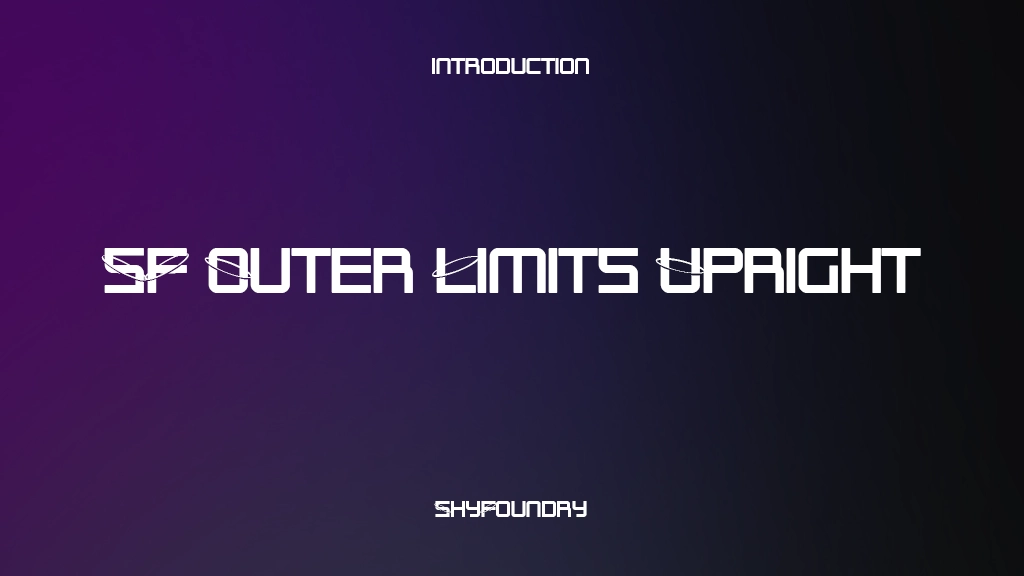 SF Outer Limits Upright Font Sample Image 1