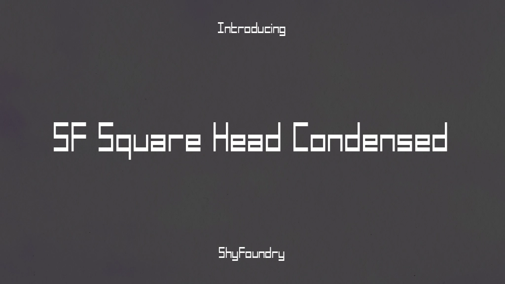 SF Square Head Condensed Font Sample Images  1