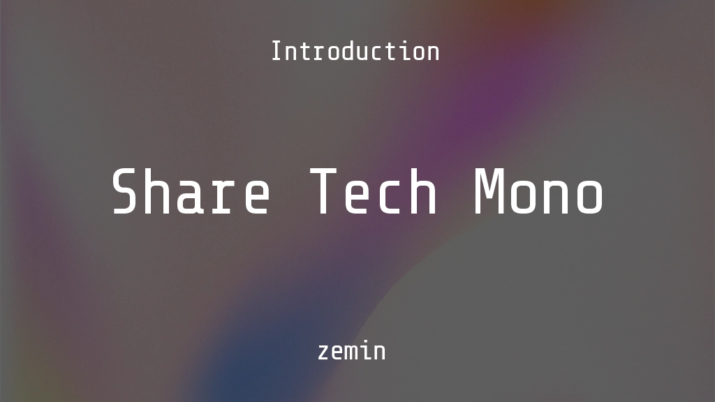 Share Tech Mono Font Sample Images  1