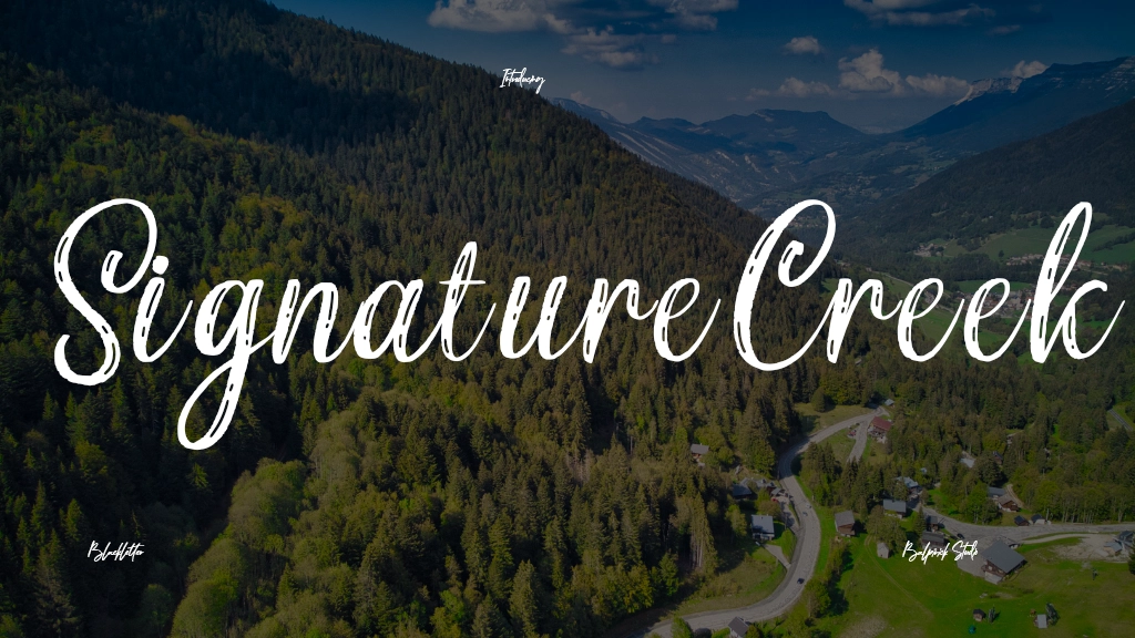 Signature Creek Font Sample Image 1