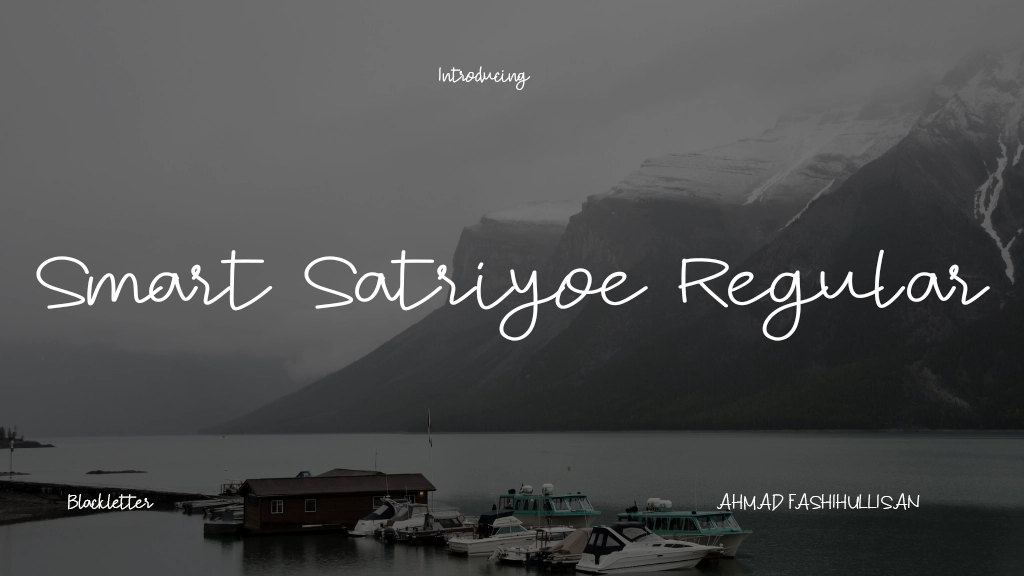 Smart Satriyoe Regular Font Sample Image 1