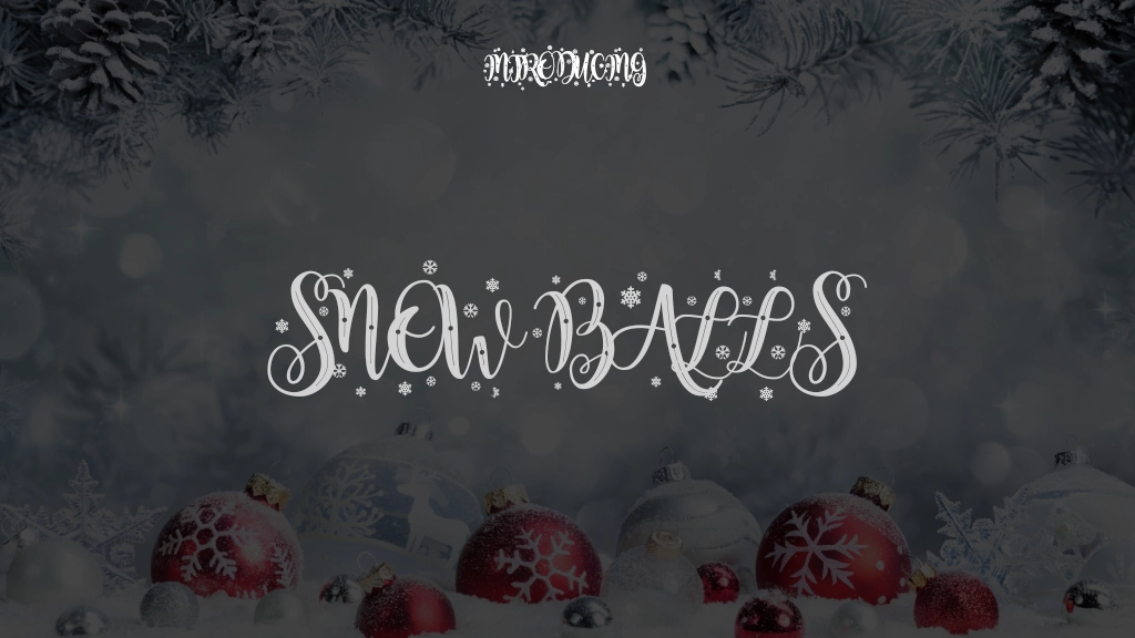 Snow Balls Font Sample Images  1