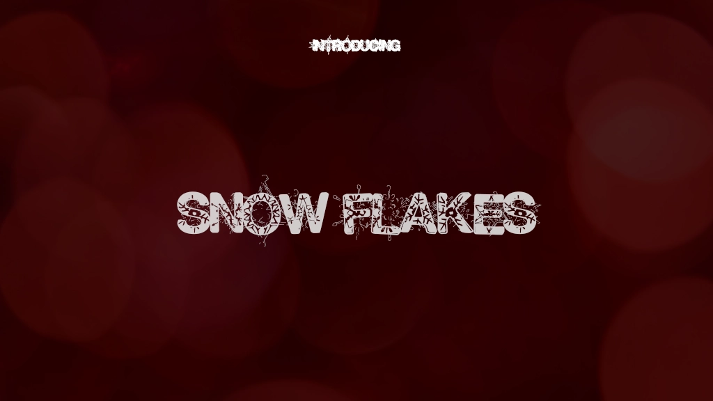 Snow Flakes Font Sample Images  1