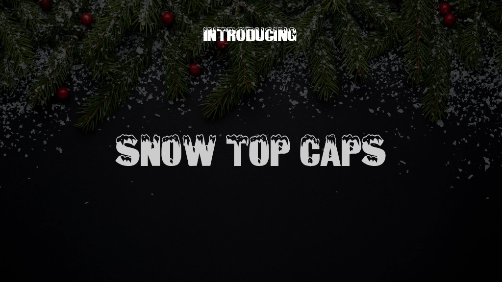 Snow Top Caps Font Sample Images  1