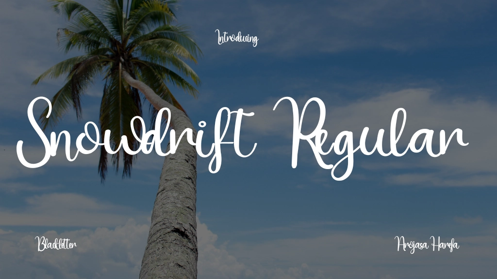 Snowdrift Regular Font Sample Image 1