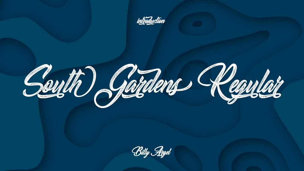 South Gardens Personal Use Regular Font Sample Image 1