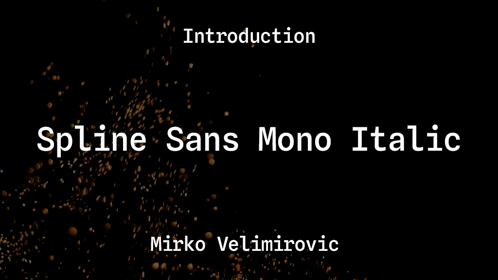 Spline Sans Mono Italic Font Sample Images  1