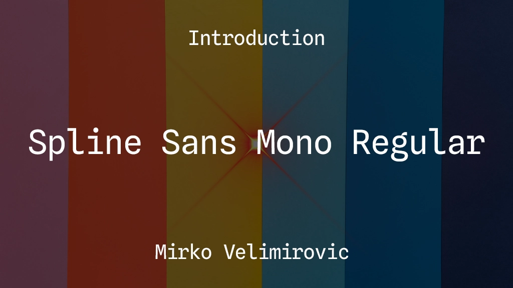 Spline Sans Mono Regular Imagens de amostra de fonte  1