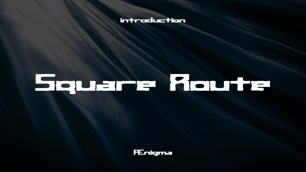 Square Route Font Sample Image 1