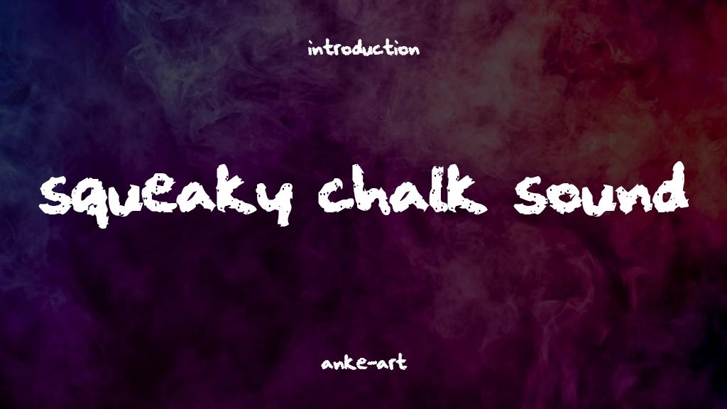 squeaky chalk sound Font Sample Image 1