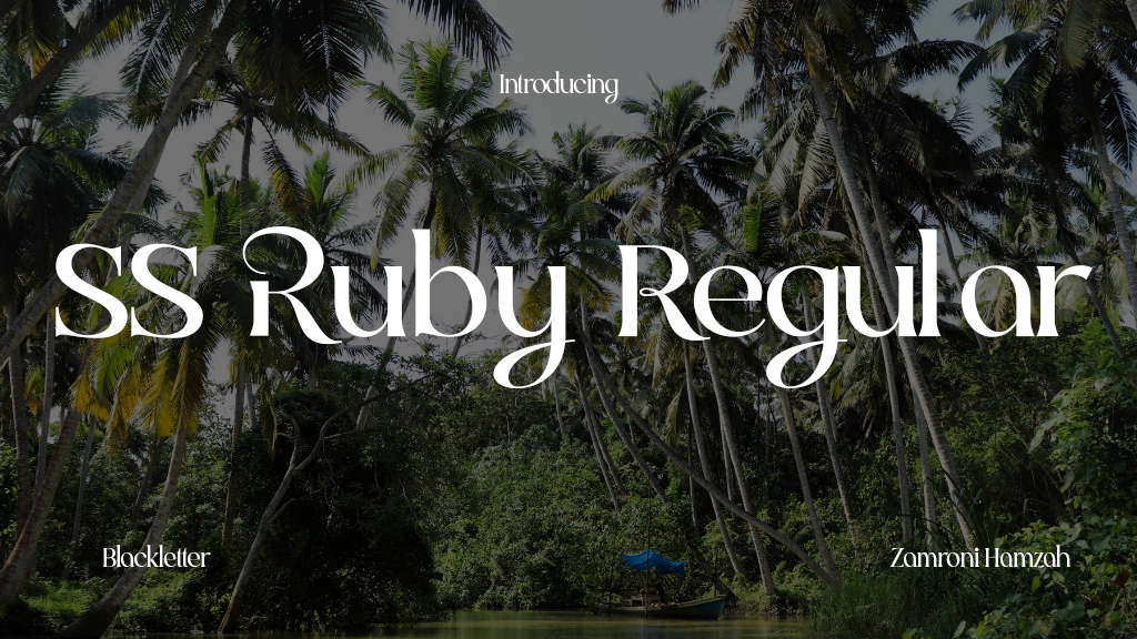 SS Ruby Regular Font Sample Image 1