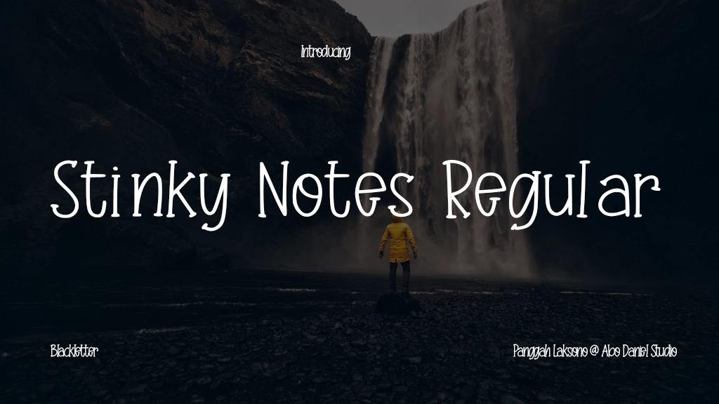 Stinky Notes Regular Font Sample Image 1