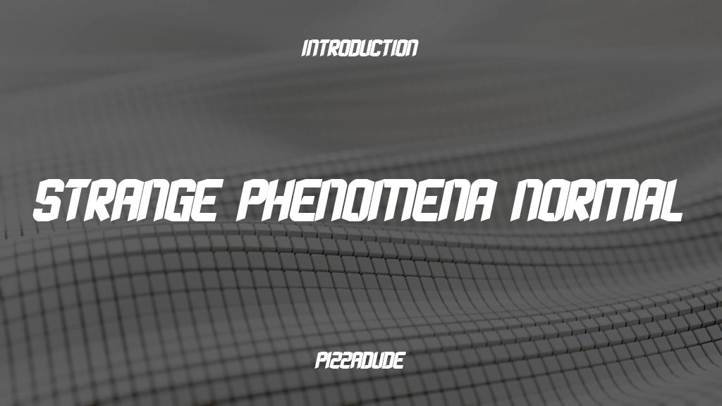 Strange Phenomena normal Font Sample Image 1