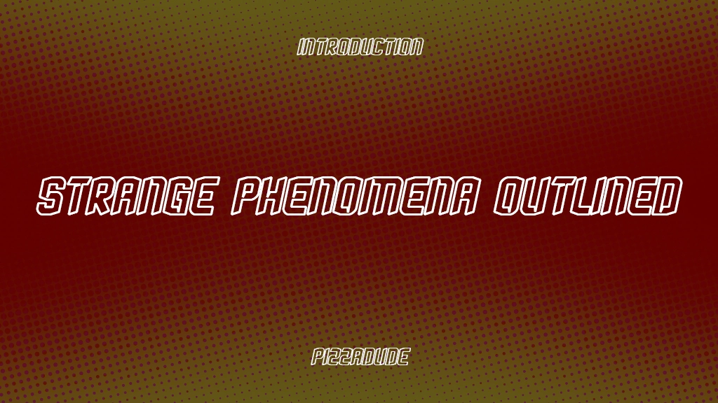 Strange Phenomena outlined Font Sample Image 1