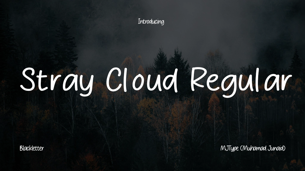 Stray Cloud Regular Font Sample Image 1