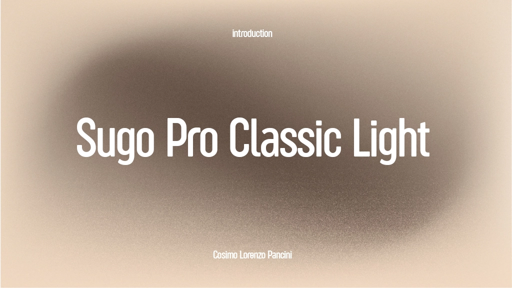 Sugo Pro Classic Trial Light Font Sample Image 1