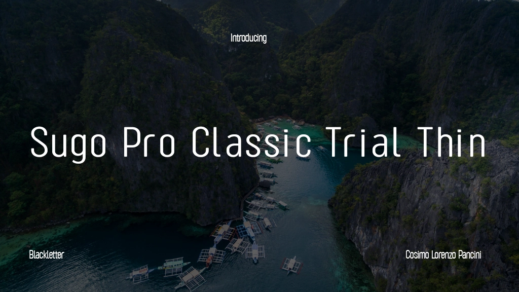 Sugo Pro Classic Trial Thin Font Sample Image 1