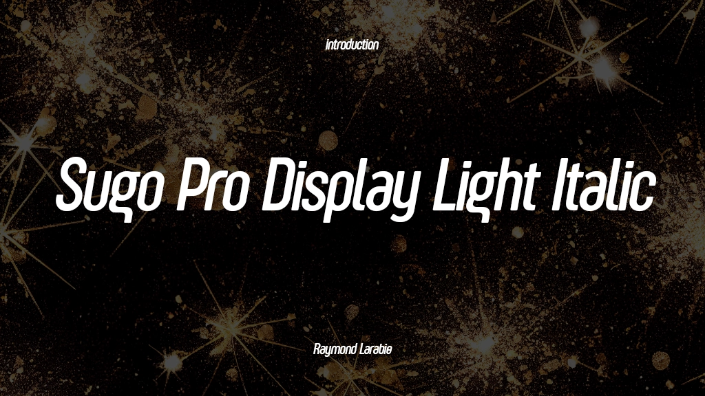 Sugo Pro Display Trial Light Italic Font Sample Images  2