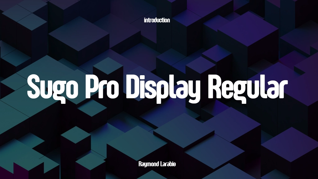 Sugo Pro Display Trial Regular Font Sample Image 1