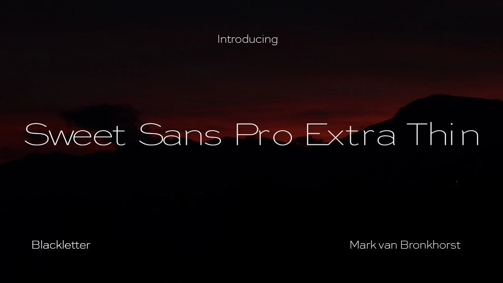 Sweet Sans Pro Extra Thin Font Sample Image 1