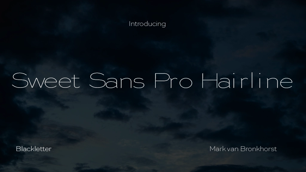 Sweet Sans Pro Hairline Font Sample Image 1