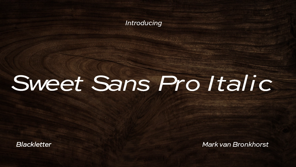 Sweet Sans Pro Italic Font Sample Image 1