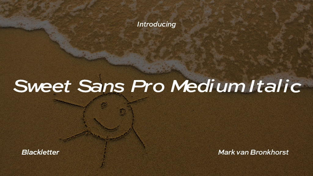 Sweet Sans Pro Medium Italic Font Sample Image 1