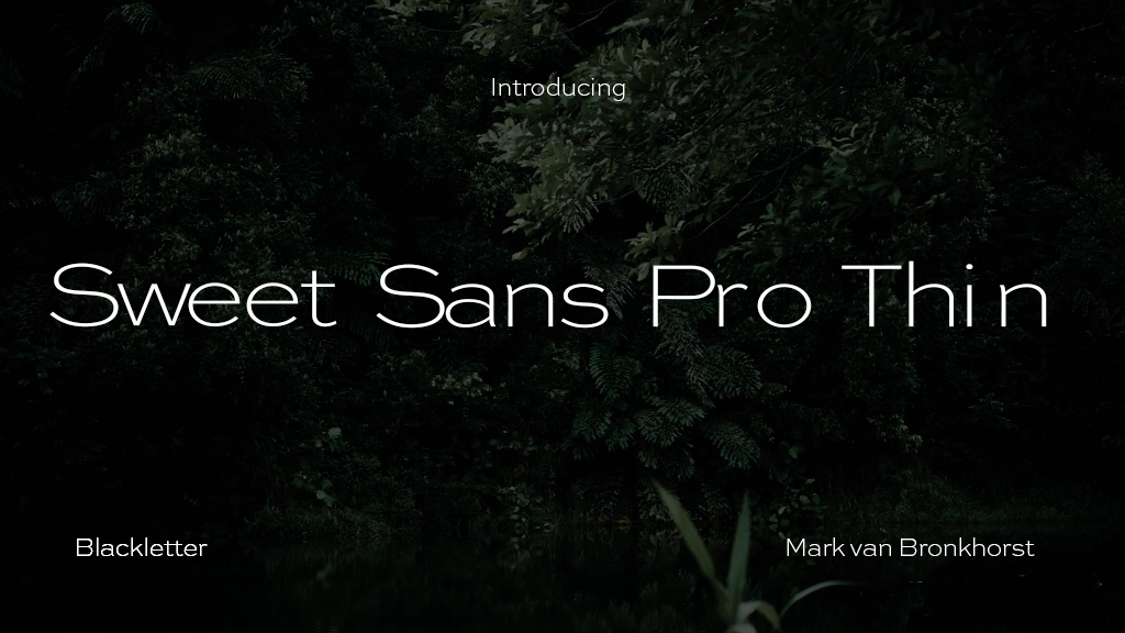 Sweet Sans Pro Thin Font Sample Image 1