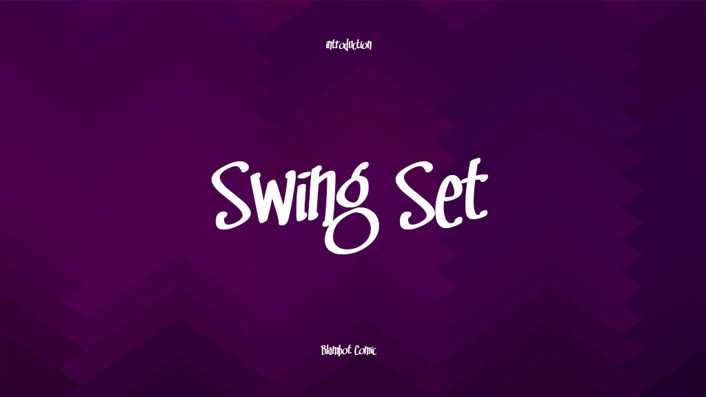 Swing Set Font Sample Image 1