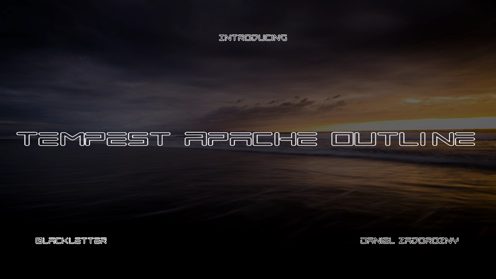 Tempest Apache Outline Outline Font Sample Image 1