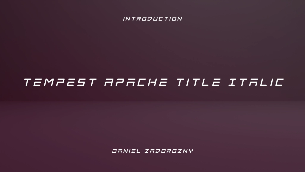 Tempest Apache Title Italic Italic Font Sample Image 1