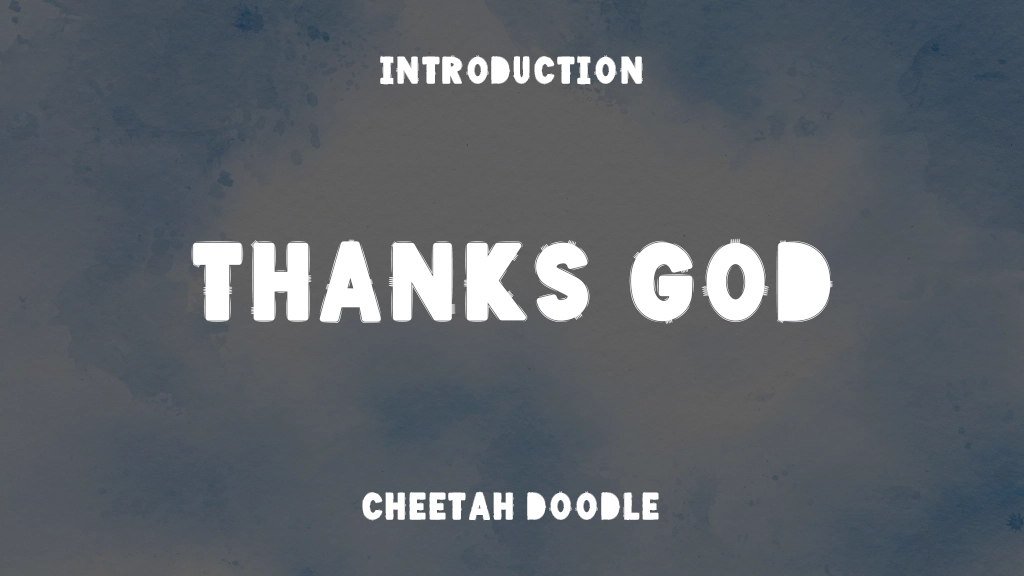 Thanks God 글꼴 샘플 이미지  1