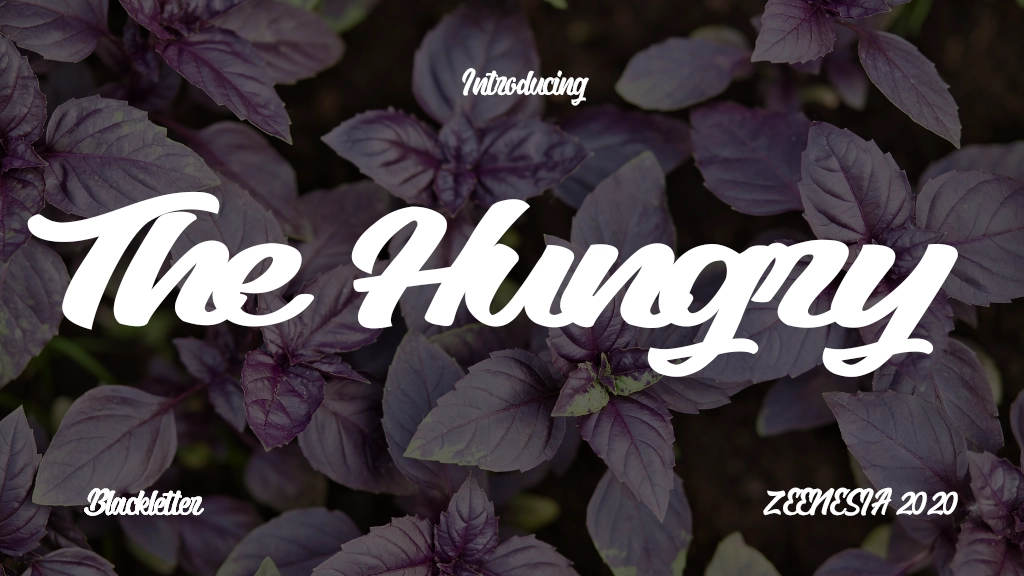 The Hungry Font Sample Image 1