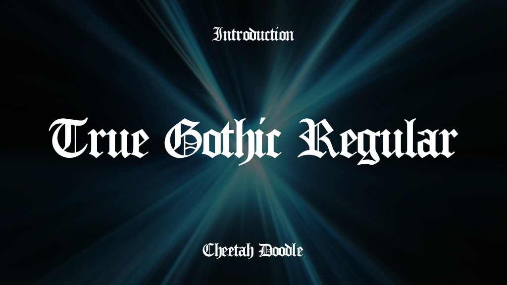 True Gothic Regular Font Sample Images  1