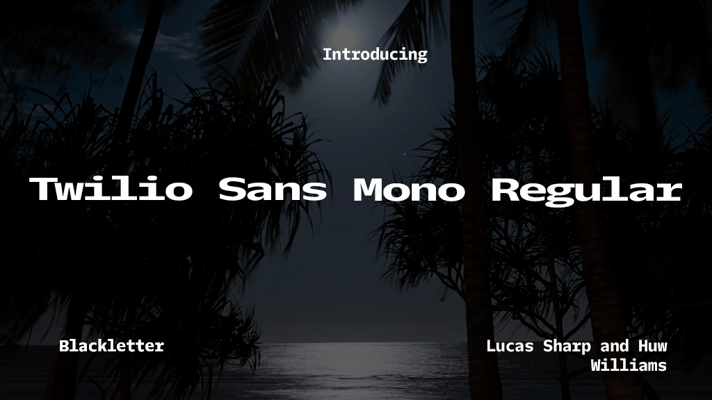 Twilio Sans Mono Regular Font Sample Image 1