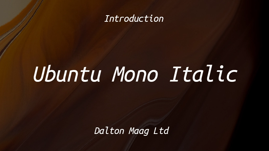 Ubuntu Mono Italic Beispielbilder für Schriftarten  1