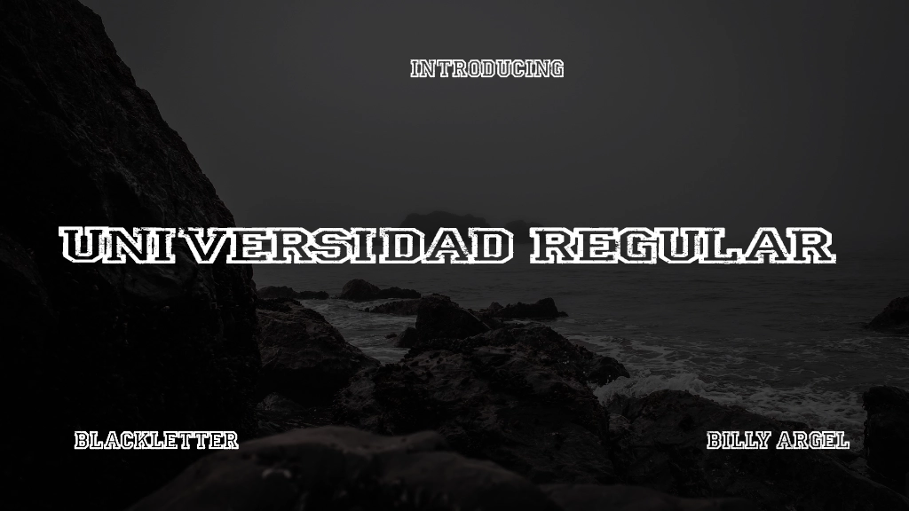 UNIVERSIDAD Regular Font Sample Image 1