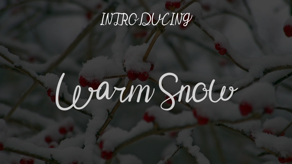 Warm Snow Font Sample Images  1