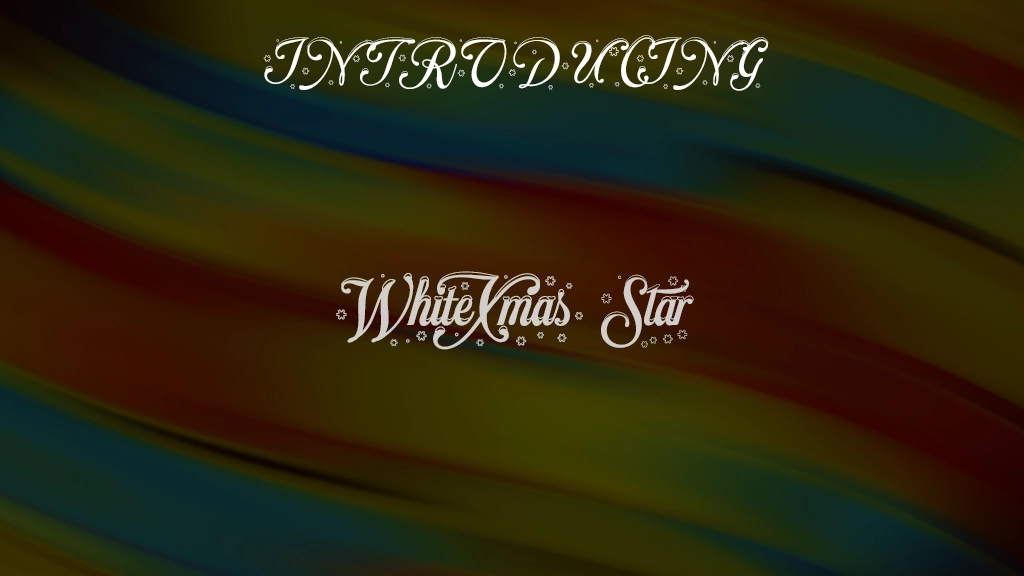 White Xmas Star Font Sample Images  1