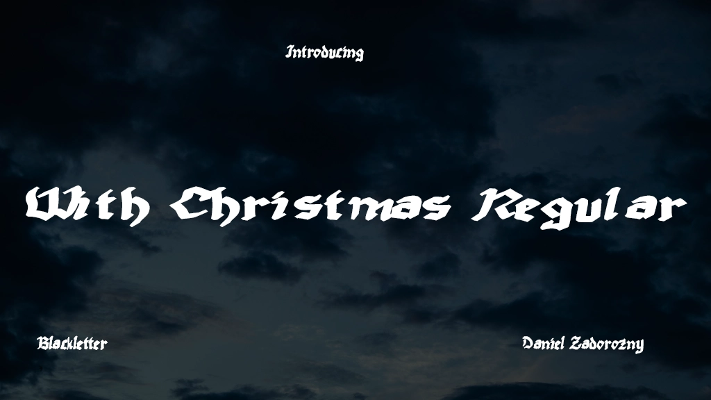 With Christmas Personal Regular Font Sample Image 1