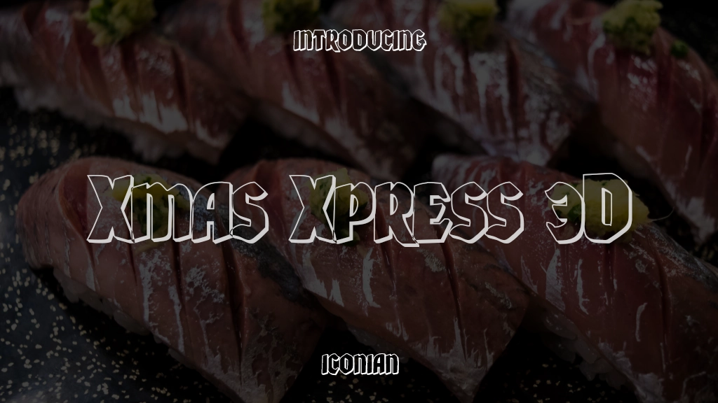 Xmas Xpress 3D 字体样本图像  1