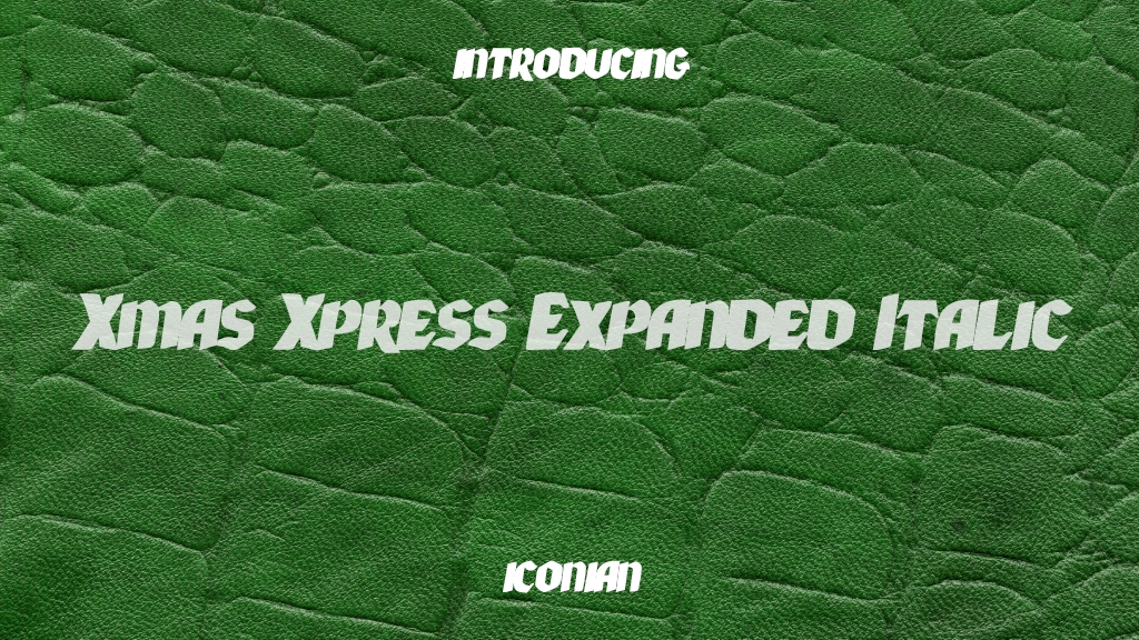 Xmas Xpress Expanded Italic Font Sample Images  1