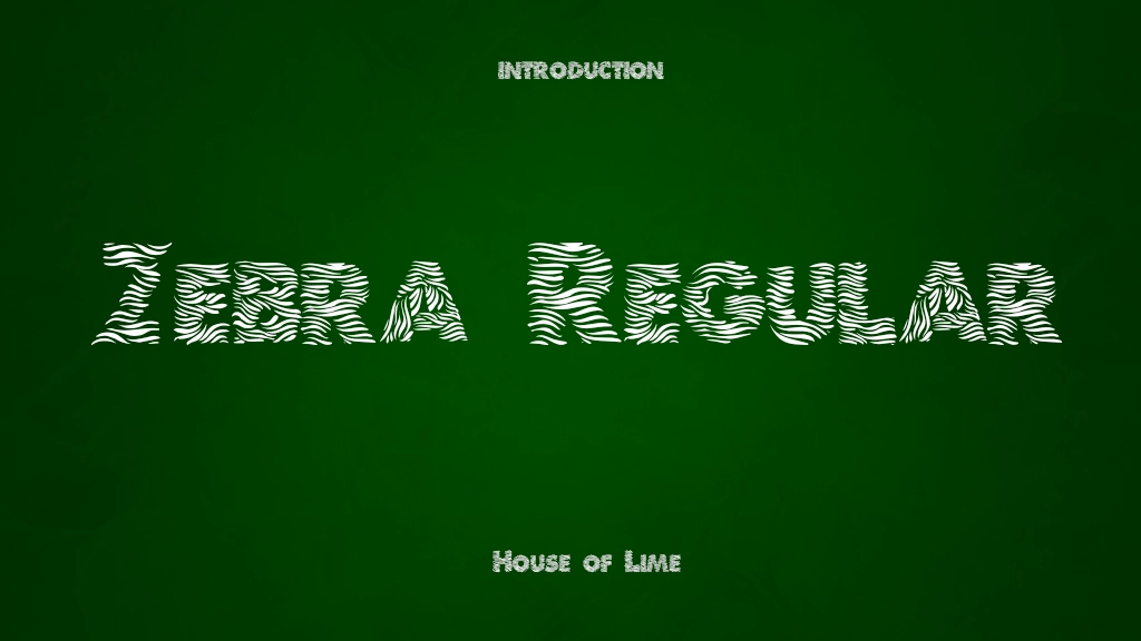 Zebra Regular Font Sample Image 1